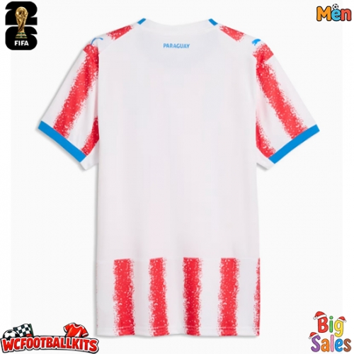 Paraguay Replica Home Stadium Shirt World Cup 2026 Short Sleeve